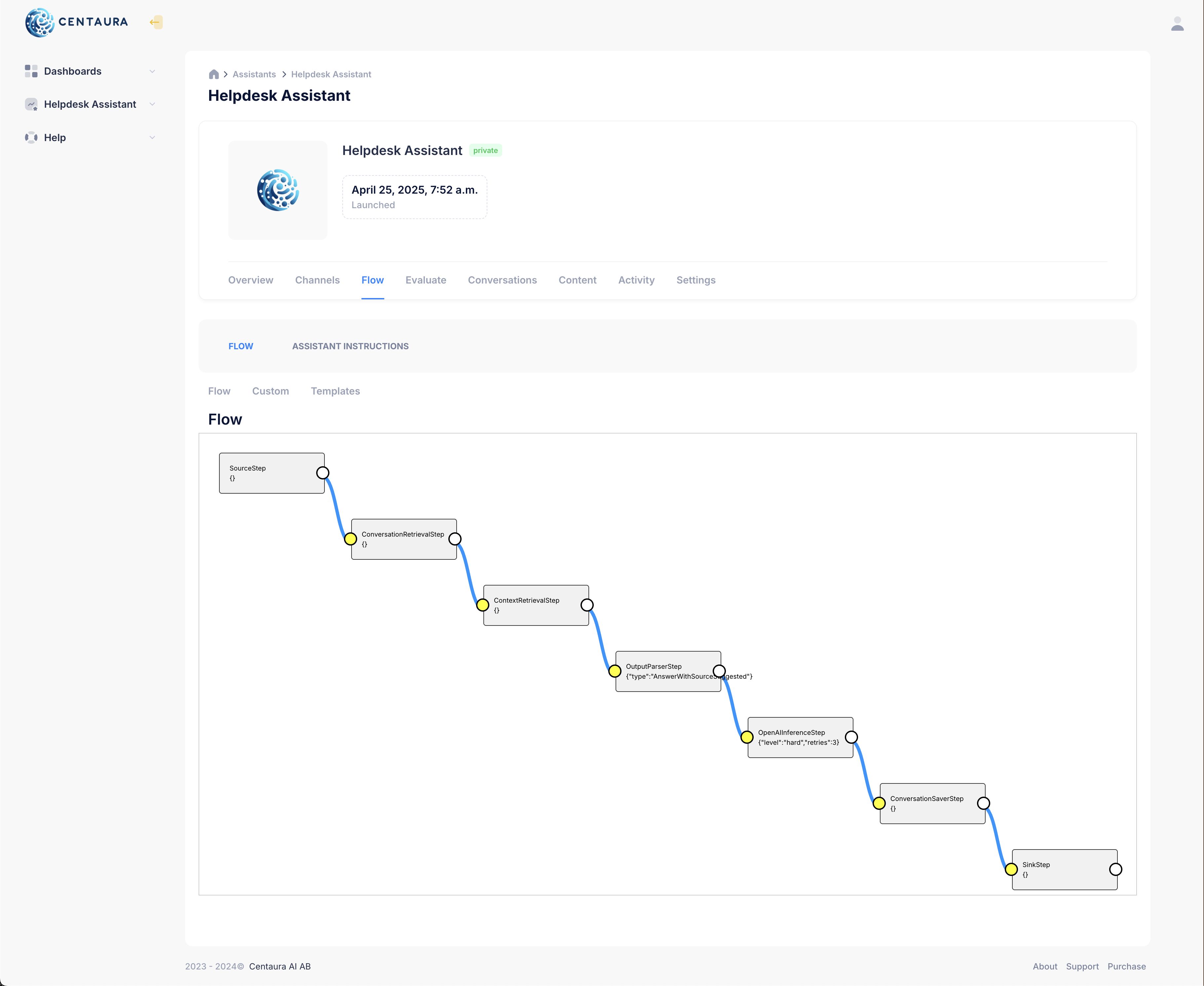 Assistant Configuration Dashboard